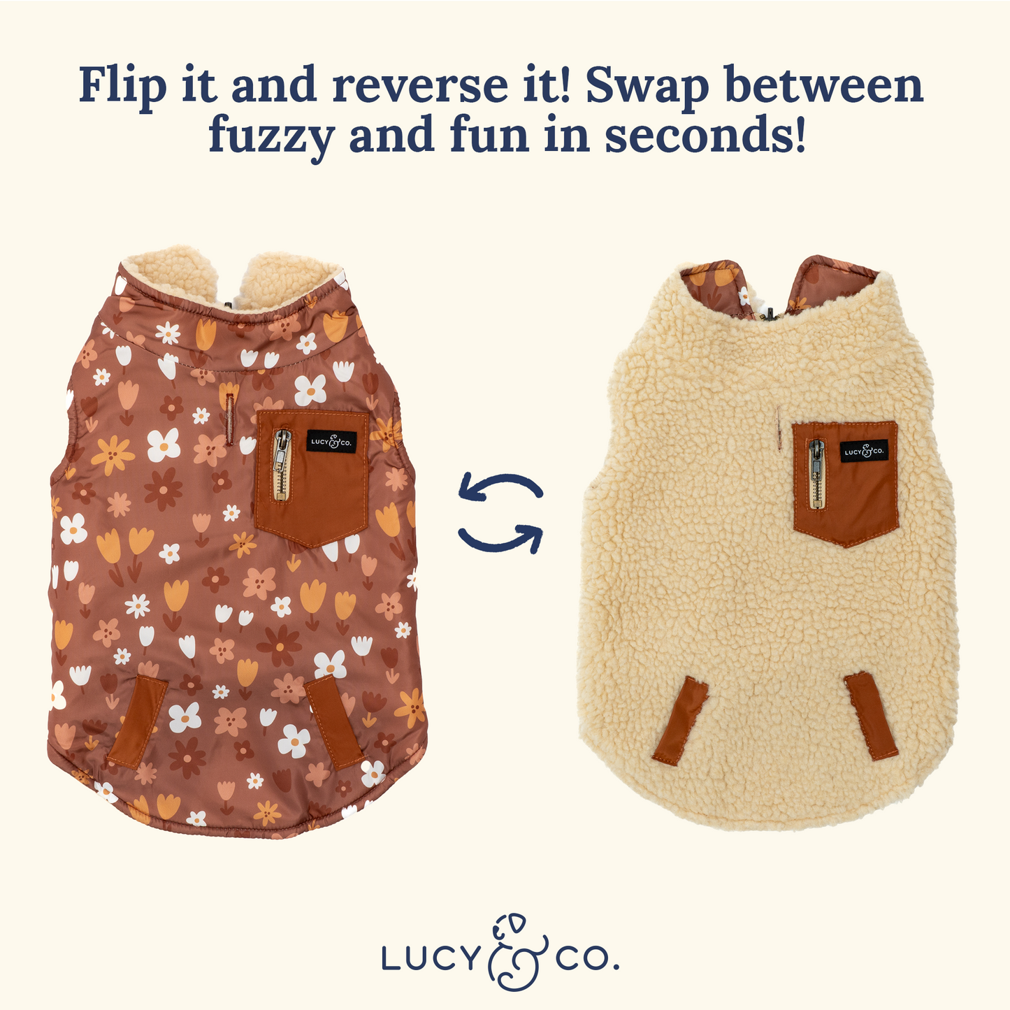 Chocolate Meadows Reversible Teddy Vest