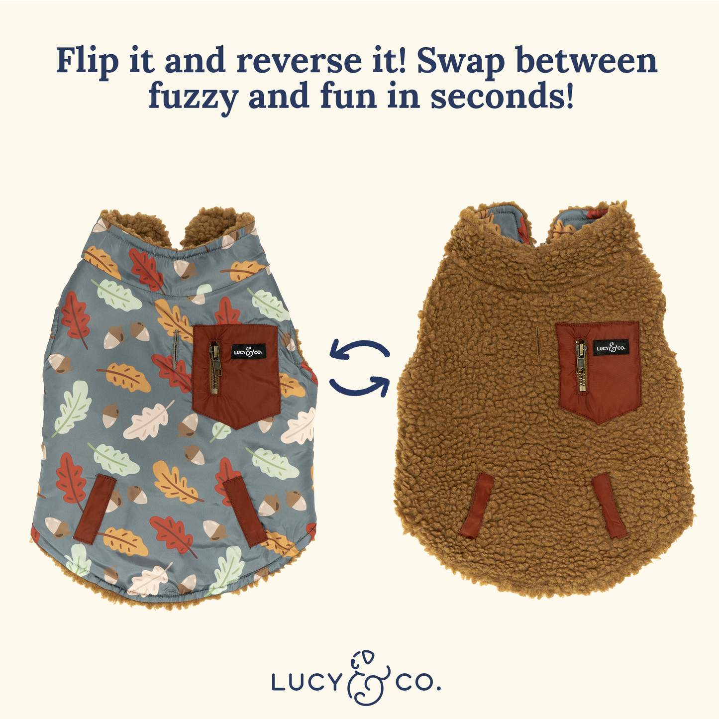 Unbeleafable Reversible Teddy Vest