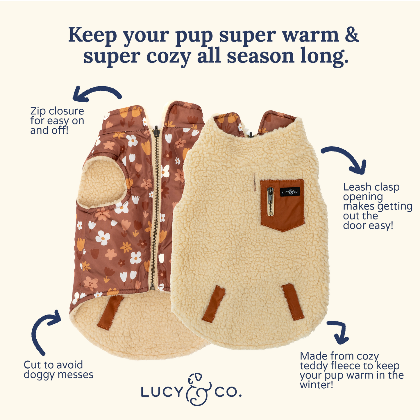 Chocolate Meadows Reversible Teddy Vest