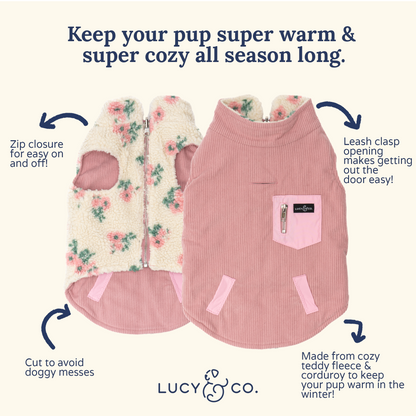 In Full Bloom Reversible Teddy Vest