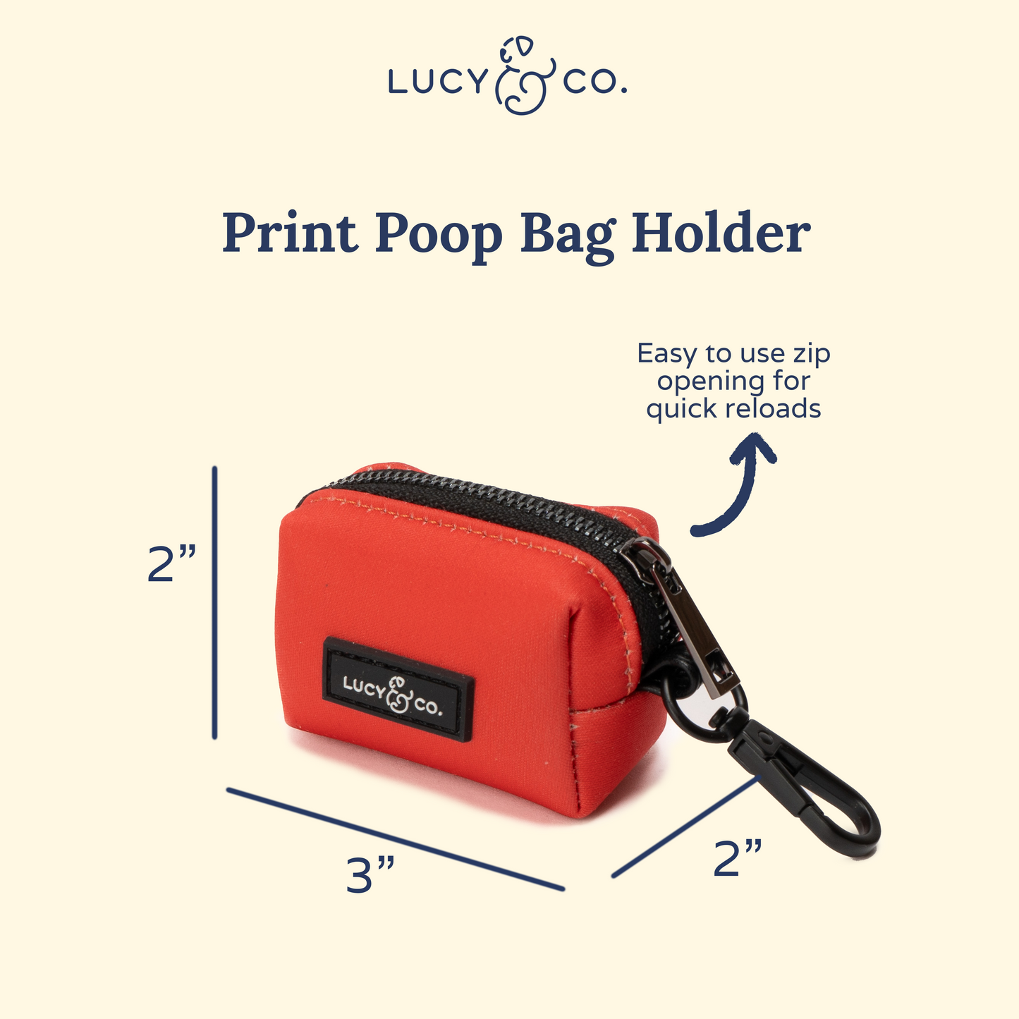 Cheery Red Poop Bag Holder