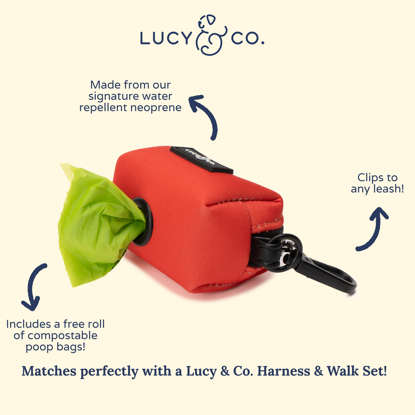Cheery Red Poop Bag Holder