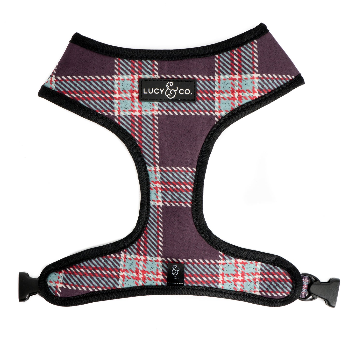 Holly Jolly Plaid Reversible Harness