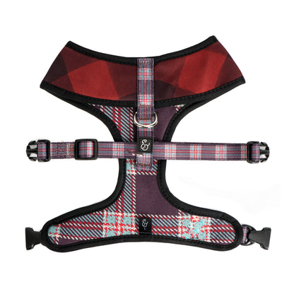 Holly Jolly Plaid Reversible Harness