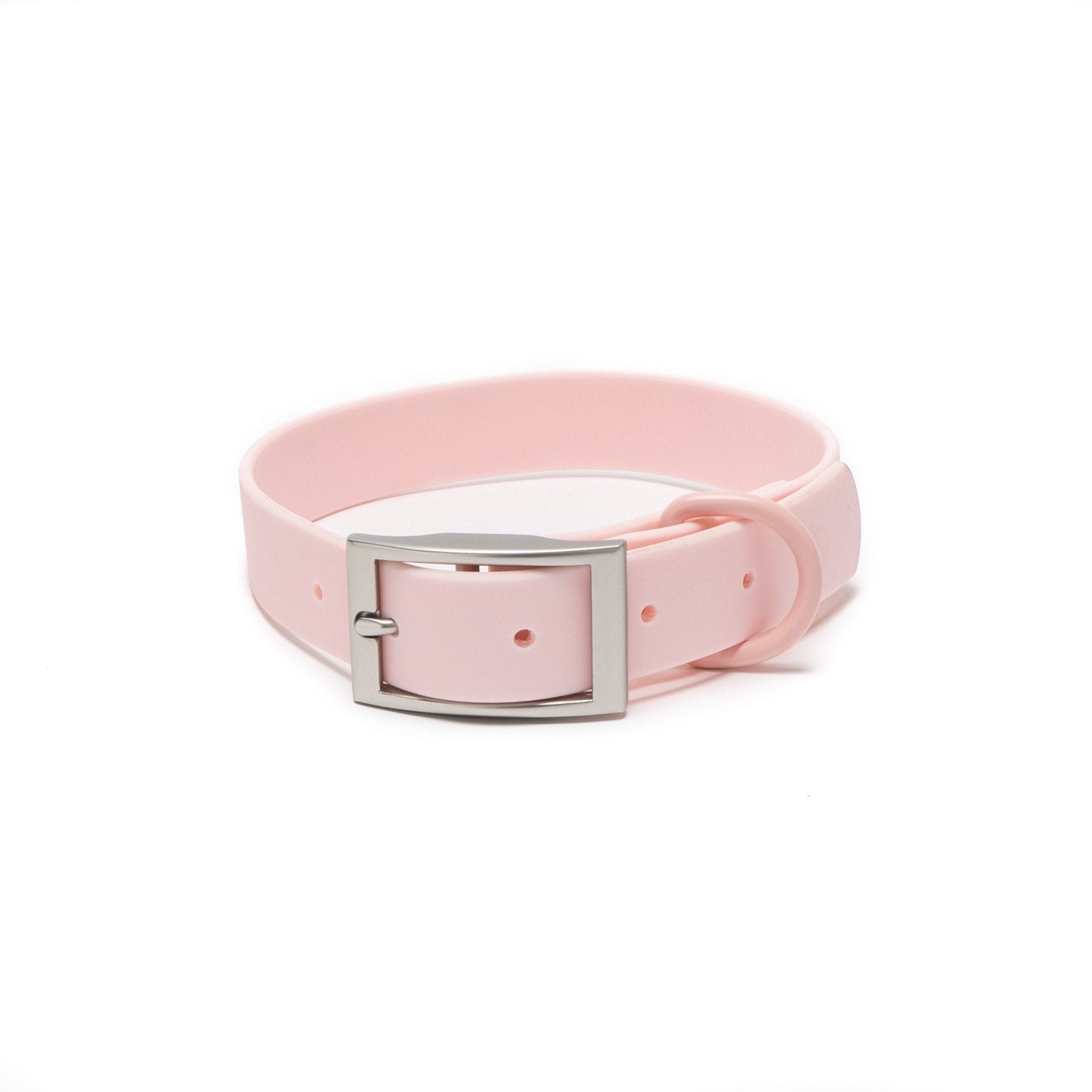 Extra-small pet collar in pastel pink